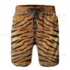 Men's Beach Short Swim Shorts Tiger Fur Sketch Color Picture Surfing Sport Swimwear Board Shorts 1