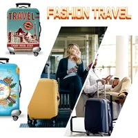 Luggage Protective Cover Stretch Fabric Suitcase Baggage Dust Case Cover Suitable for 18-32 Inch Suitcase Travel Organizer 2