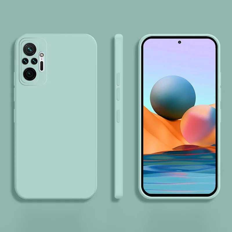 Luxury Square Liquid Silicone Phone Case - Premium Back Cover