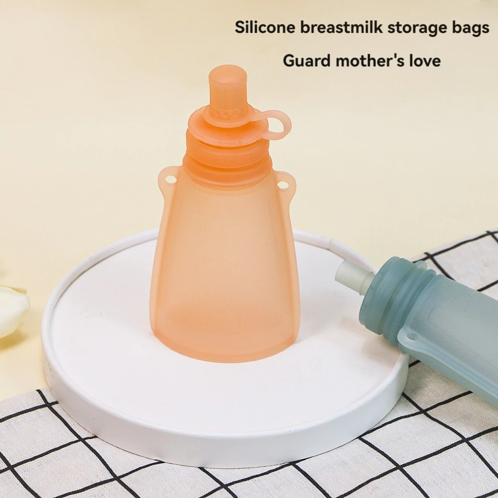 Baby Portable Milk Storage Bag Newborn Silicone Complementary Food Bag Children&rsquo;s Water Bag Baby Outdoor Folding Drinking Bag