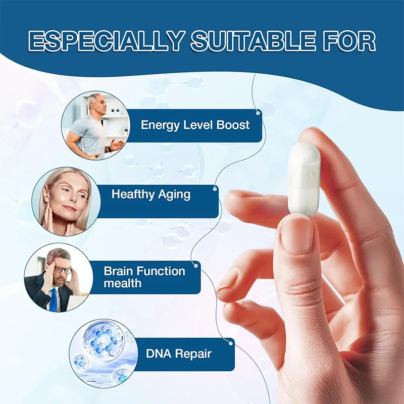 NAD+ and Resveratrol Supplement Healthy Aging-Strength Capsules Help Support Cell Regeneration Natural Energy Focus and Memory anti aging cell booster nad supplement