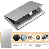 1 Pc Men Business Card Case Stainless Steel Aluminum Holder Metal Box Cover Women Credit Business Card Holder Case 2
