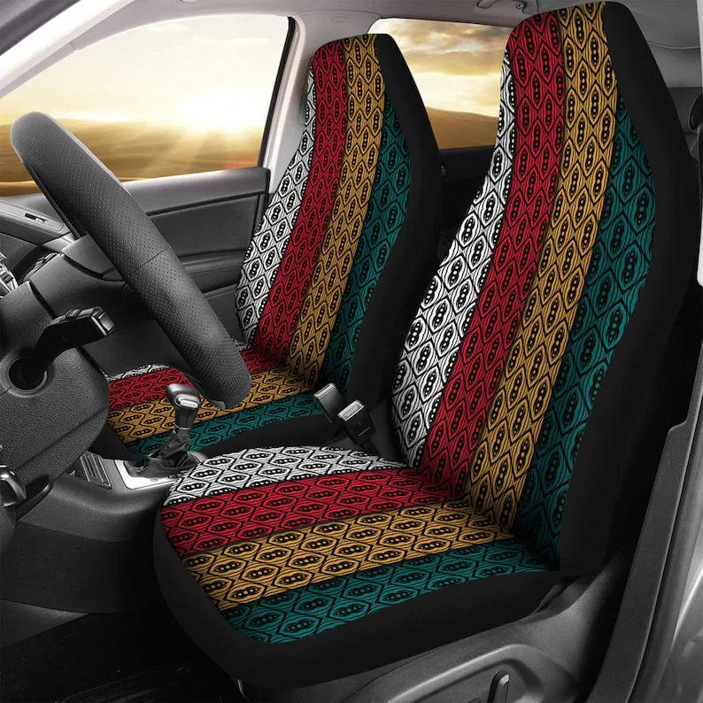 

Square Circle Element Car Seat Covers, Custom Made Cover Car Lover Gifts idea Cute Car Accessories