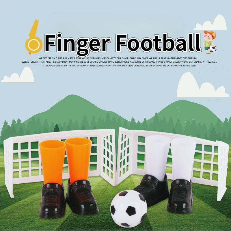 Soccer Kit Finger Football Game Sets With Two Goals Funny Family Party Finger Soccer Match Toy For Fans Club Party Gifts For Kid Table Game