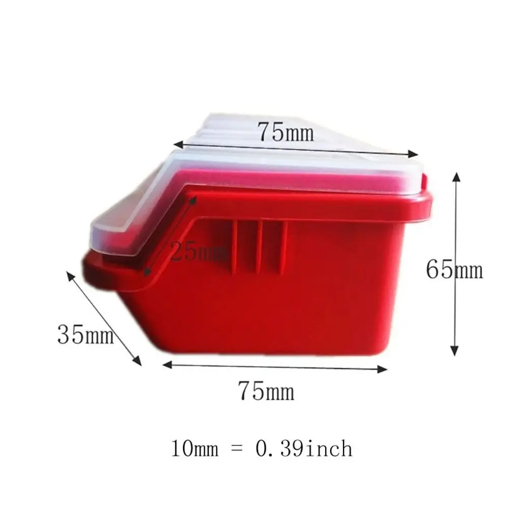 Plastic Screw Box Storage Box with 4 Compartment Tool Part Container Bin with Lid Display Storage Case Organizer