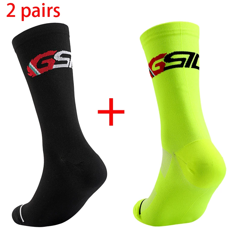Cycling Socks 2 Pairs Bike Socks Men Nurse Compression Cycling For Women Mtb Guard Socks Stockings Sport Grip Barre