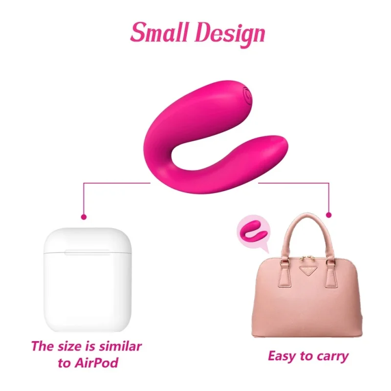 U-Shape Clitoral Stimulator Wearable Female Sex Toy Vaginal Vibrator G-spot Massager Small Powerful Bullet Vibrator Portable