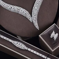 2023 Hot Selling Cubic Zirconia Bridal Wedding Jewelry Set Bridal 4-piece Set Women's Jewelry Set Jewelry Brand Reproduction 2
