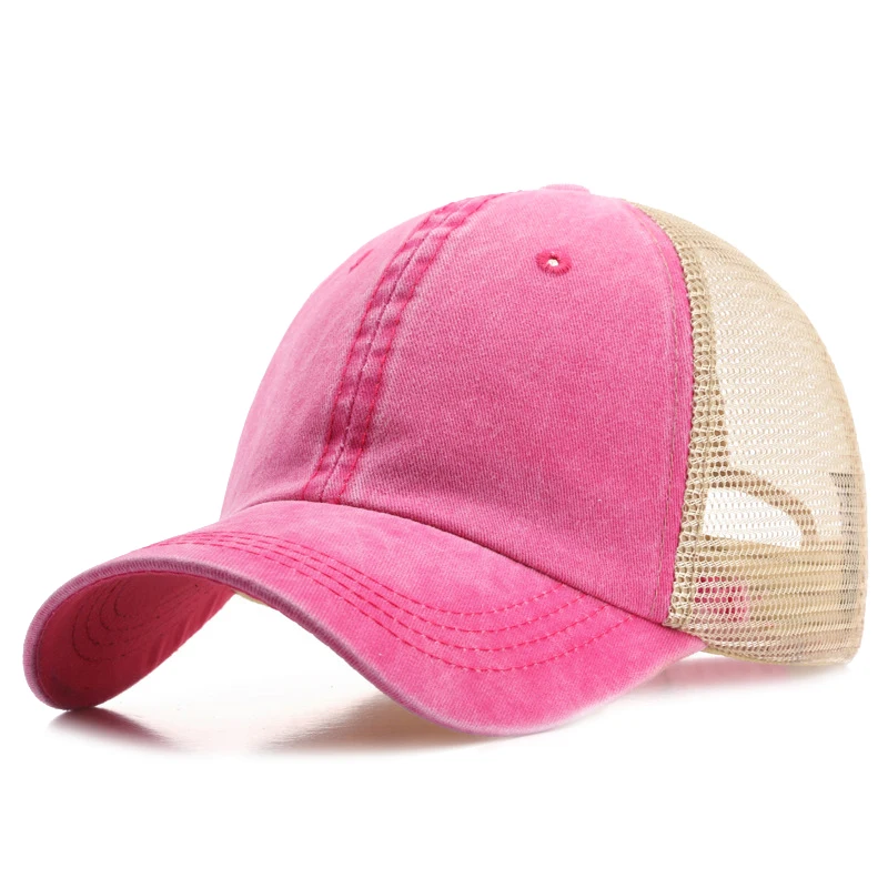 New Summer Ca for Men Women Breathable Mesh Trucker Ca Male Female Baseball Hat Unisex Adjustable Snaback Baseball_voghion.com