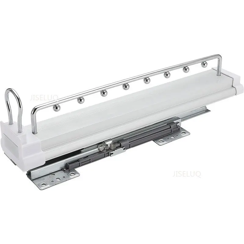 

Jacket Hanging Rod Heavy Duty Oil Dampered Soft Buffered Dual Slides Top-mounted Pull Out Wardrobe Closet Cloth