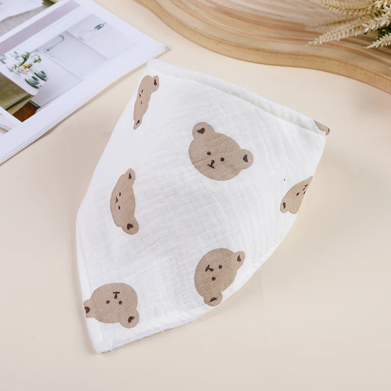 Description Picture 6 of itemNewborn Cotton Mulsin Children Bibs Thicker Soft Sooth Appease Towel For Infant Baby Kids Double Layer Saliva Burp Cloth