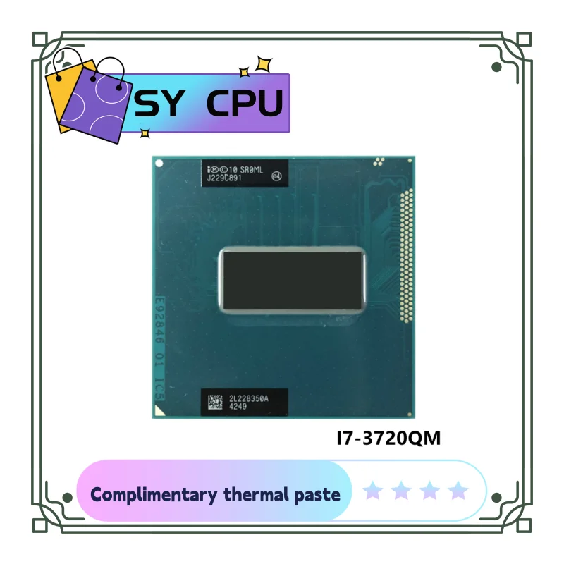 

Процессор Core i7-3720QM i7 3720QM SR0ML, 2,6 ГГц, четырехъядерный, восьмипоточный, 6 Мб, 45 Вт, разъем G2 / rPGA988B