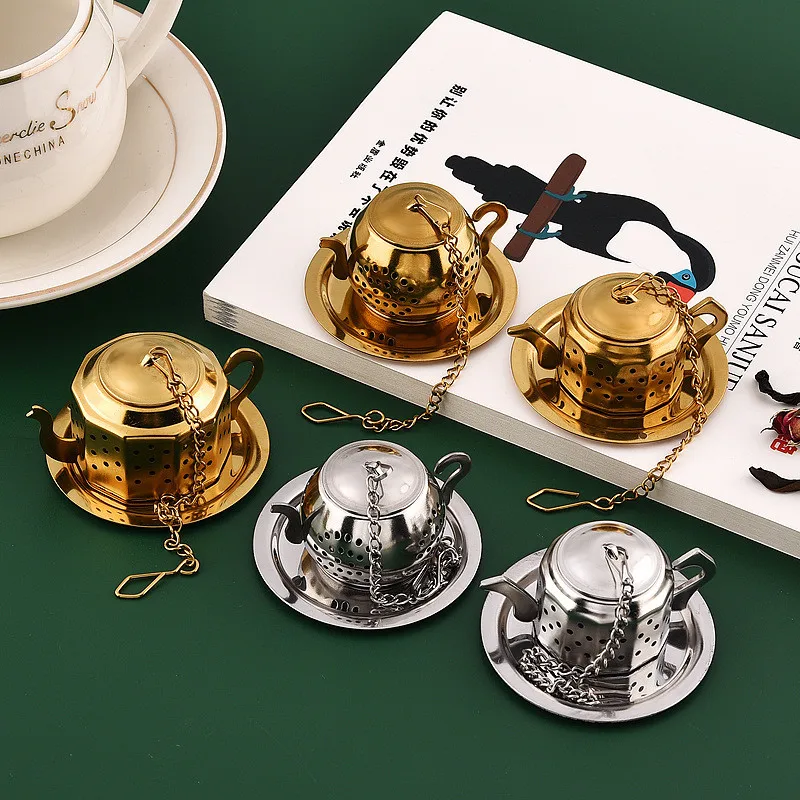 Description Picture 2 of itemStainless Steel Teapot Shape Tea Leaf Infuser Herbal Spice Strainer Filter Diffuser Tea Maker Ball Teaware Kitchen Accessories