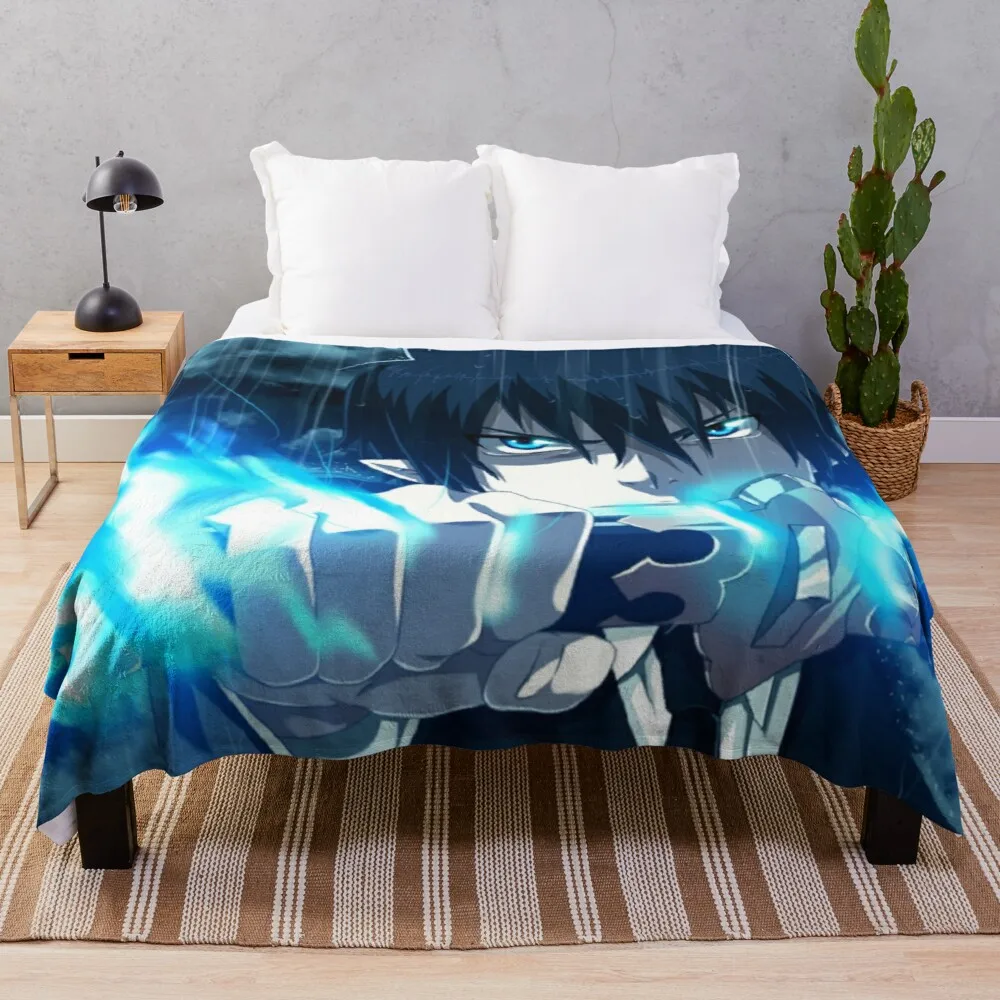 Blue Exorcist 3 Throw Blanket Blanket For Giant Sofa Vintage Blanket Fuzzy Blanket