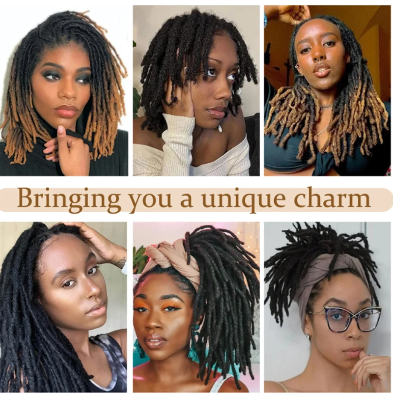10 Strand/1pacs Synthetic Natural Afro Dreadlock Locs Bundles For Men and Women Hair crochet Extensions H&SATR