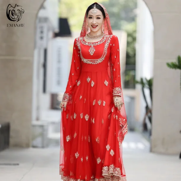 Woman Saree Embroidery Dress Female Coat Summer Clothing India Ethnic Girl Dancing Cloth
