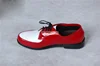 Hip Hop Breaking Ruby Blue White Mirror Surface Leather Shoes Classic Popping Locking Chunk Shoes Red and White Mirror Shoe 5