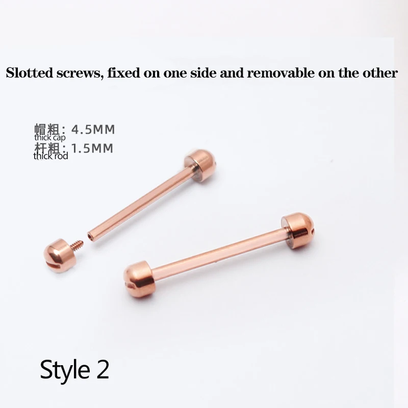 Elegant Rose Gold and Silver Watch Screw Kit for Leather Bands - Includes Lug Stems, Tubes, and Spring Bars (Various Sizes)
