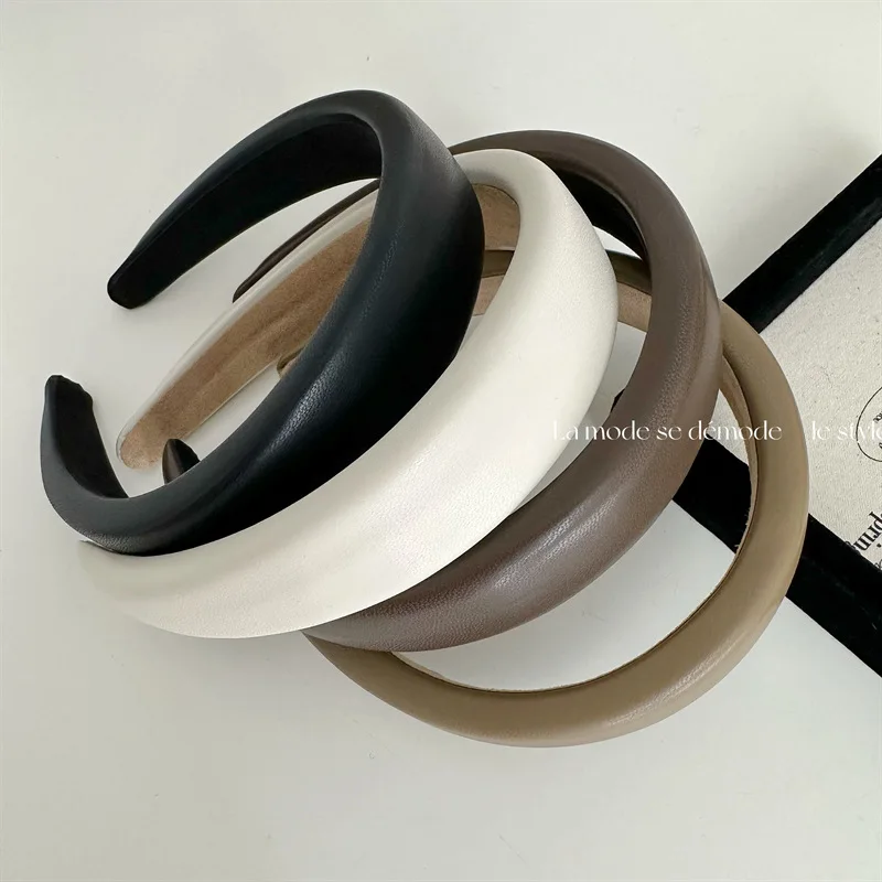 

Однотонная текстурированная широкополая повязка на голову с высоким топом с черепом Новинка Универсальная повязка на голову для девушек в стиле ретро Повязка На Голову Повязка на голову