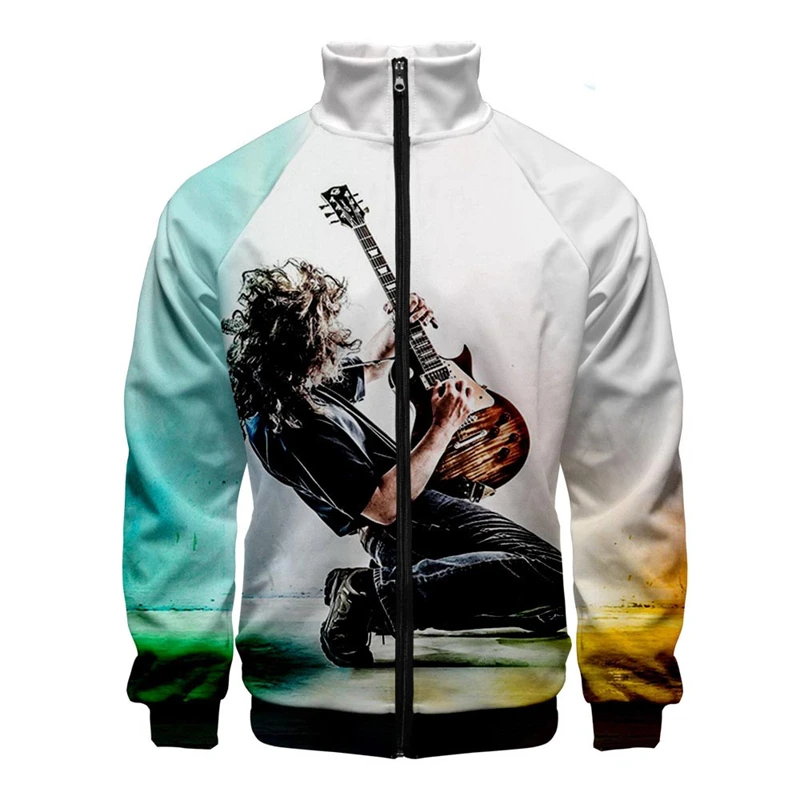 

Guitar Music 3D Digital Printed Stand Collar Zipper Jacket Men/Women Long Sleeve Jackets Streetwear Coat Fashion Newest Clothes