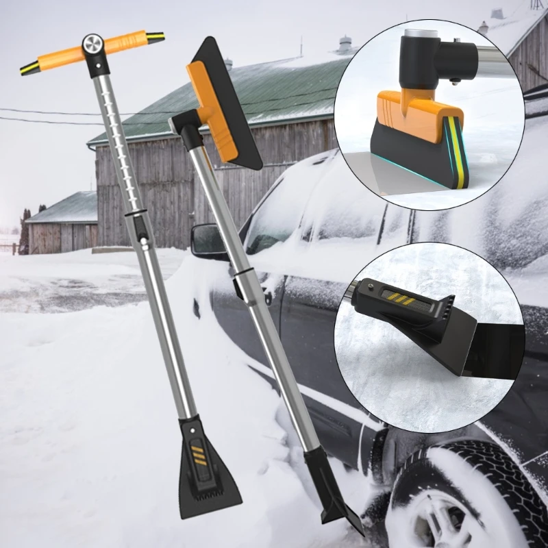 F1CF Ice Scraper Grip EVA Snow Shovel Multifunctional Deicing Tool for Car RV