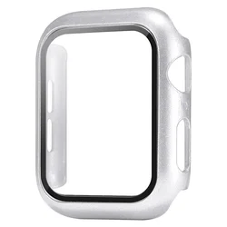 Premium Tempered Glass Screen Protector with PC Bumper Cover for Series 9-8-7 45mm (Silver 17)