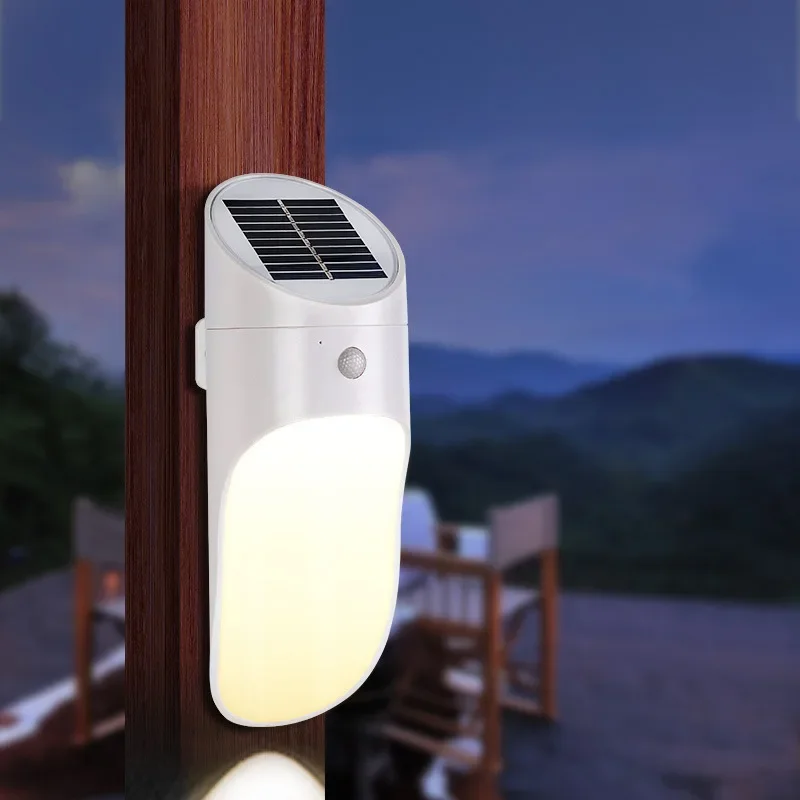 Description Picture 3 of itemLED Solar Light Microwave Sensor Wall Lamp Outdoor Waterproof Solar Lamp for Pathway Garden Fence Wall Light Outdoor Lighting