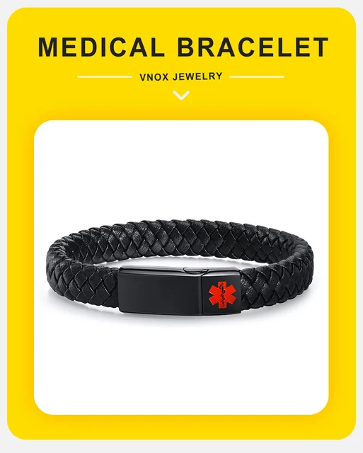 Braccialetto Medico Unisex - ID Acciaio Inossidabile Personalizzabile - Foto 6