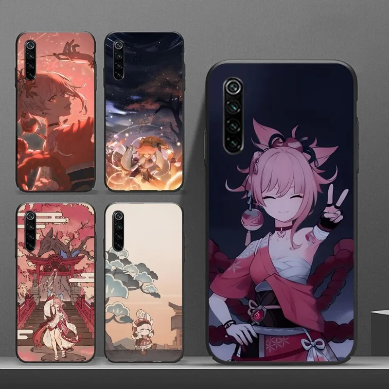 Cute Genshin Impact Icon Custodia Per Telefono Per Realme Gt 2 9I 8I 7I Pro X50 X2 C35 C21 C20 C11 C3 Cover Morbida Nera Per Telefono