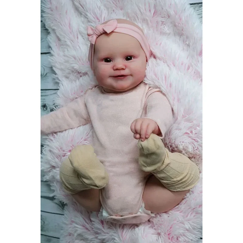48Cm Già Dipinto Reborn Baby Doll 472 Soft Cuddly Baby Doll Realistico 3D Skin Multiple Layers Painting Doll Bebe Reborn