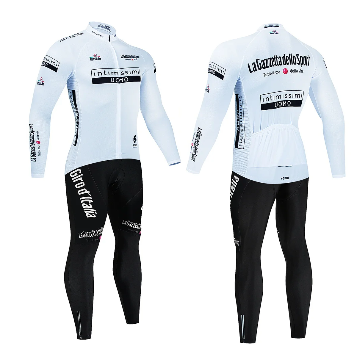 Tour Giro d'Italia Cycling Jersey Set Premium AntiUV Long Sleeve Downhill Cycling Suit Autumn