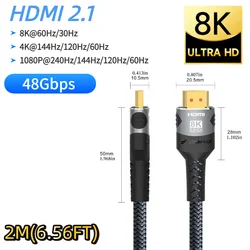 Ultra High - Speed 16K HDMI Cable for Enhanced Video Quality (8K HDMI2.1 2M)