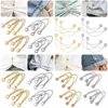 8PCS Magnetic Clothing Clips Silver Different Styles Hanging Decoration Strength Buttons Hem Clips for Cinch T-Shirt Pants Hems 1