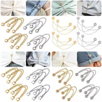 8PCS Magnetic Clothing Clips Silver Different Styles Hanging Decoration Strength Buttons Hem Clips for Cinch T-Shirt Pants Hems 1