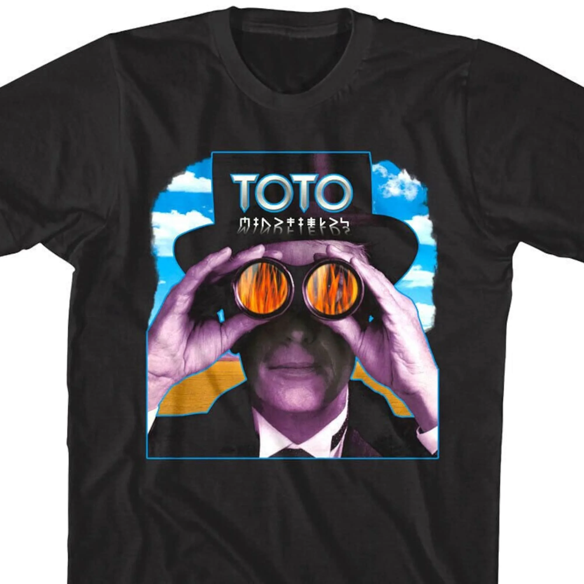 TOTO Группа Футболка Mindfields альбом Графические футболки TOTO Группа Футболка Mindfields альбом Графические футболки