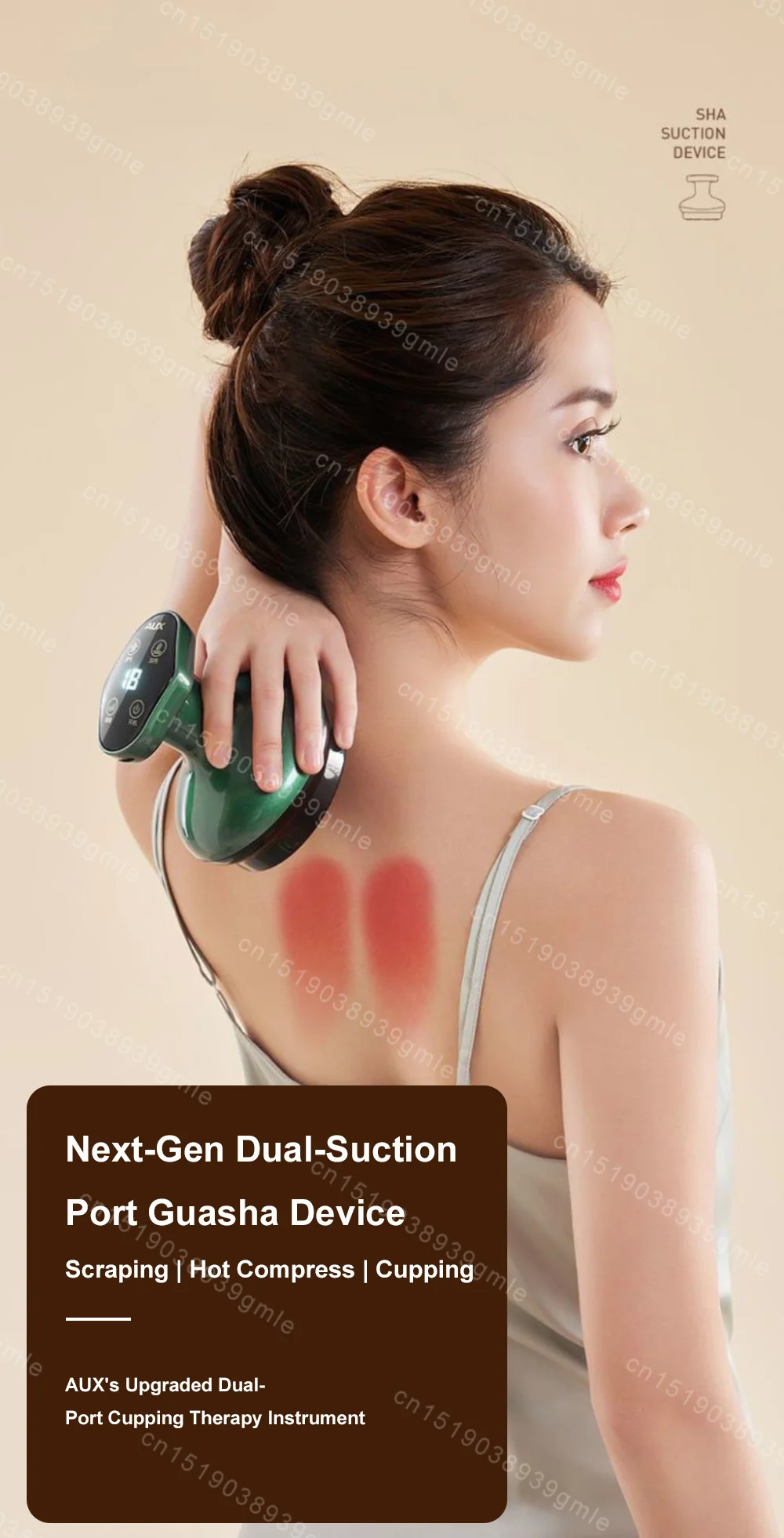 Rechargeable Vacuum Cupping Device Skin Scraping Massager Jars Heating Guasha Suction Cups Therapy Fat Buner Body Massager