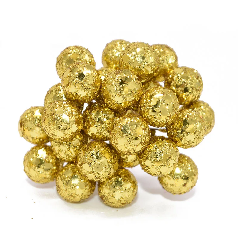 50PCS DIY Flowers Glitter Christmas Flowers Artificial Berries Artificial Flowers Stamens Wedding/Christams Party Decoration