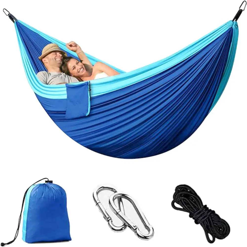 Portable Camping Nylon Parachute Fabric Outdoor Hiking Survival Balcony Rest Net Garden Hammocks Swing Adulls Sleeping Hammock camping hammock