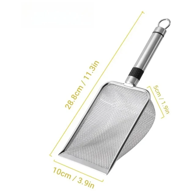 Stainless Steel Cat Litter Scoop – Durable, Easy Clean, Ergonomic Handle, Rust-Resistant, Ideal for Quick Waste Removal 5
