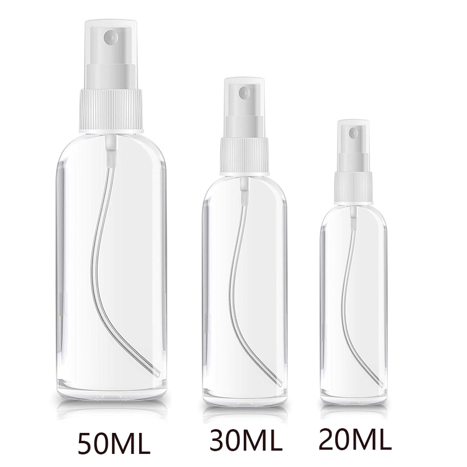 Refillable Bottles Empty Spray Bottle Transparent Plastic Perfume Bottles Mini Cosmetic Spray Bottle Atomizer 20/30/50 ML
