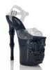 IDEAL MA 20cm Steel Pipe Dance High Heels Skull Sole Stage Model Walk Show Sandals Performance High Heels 2