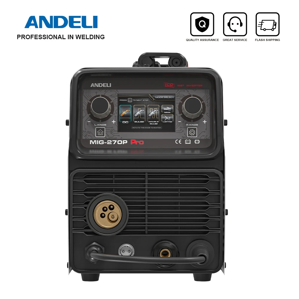 ANDELI 220V LCD Screen Double Pulse Aluminum MIG Welding Machine