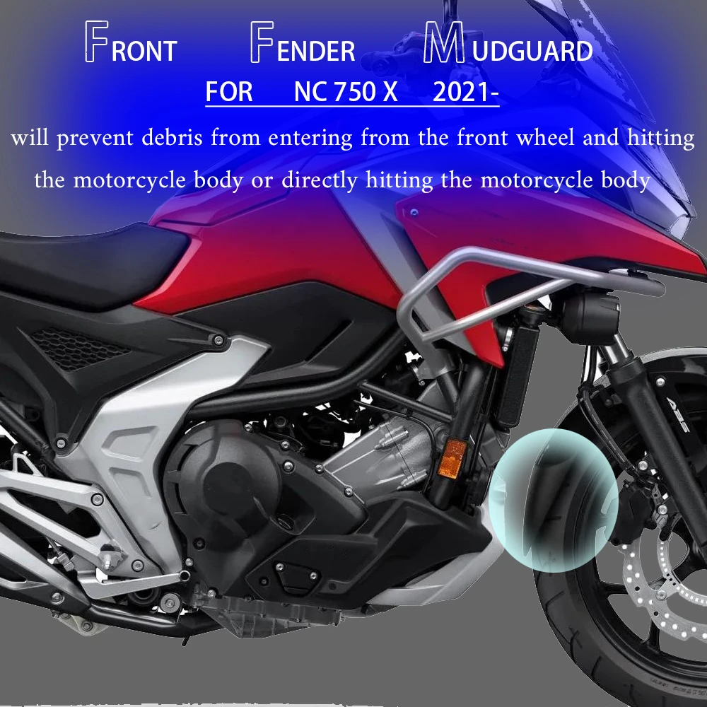 NC750X New Motorcycle Accessories Black Front Mudguard Fender Extender