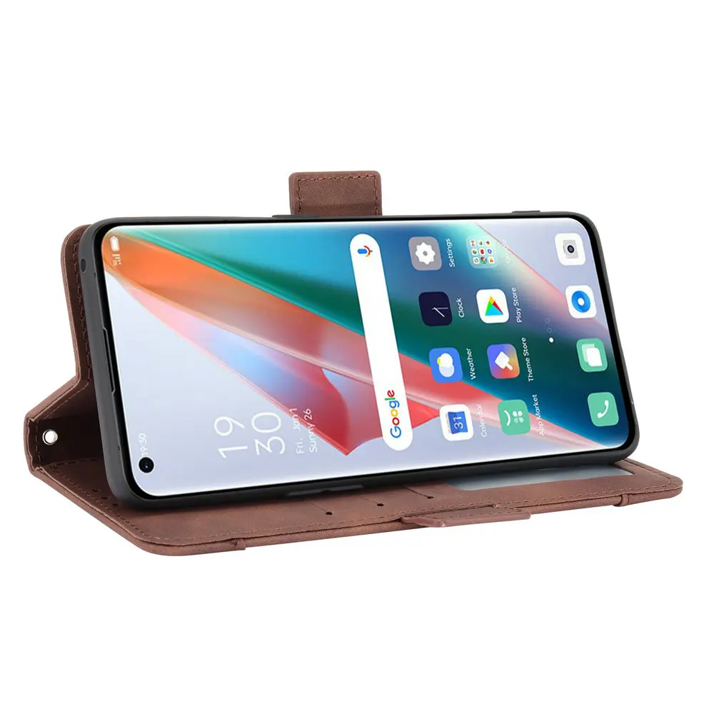 Case Leather Removable Card Holder Wallet Cover for OPPO Find X3 Pro X6 X 5 Lite 5G FindX3 3X X2 Neo phone case leather phone case leather wallet case leather case smart mirror flip case