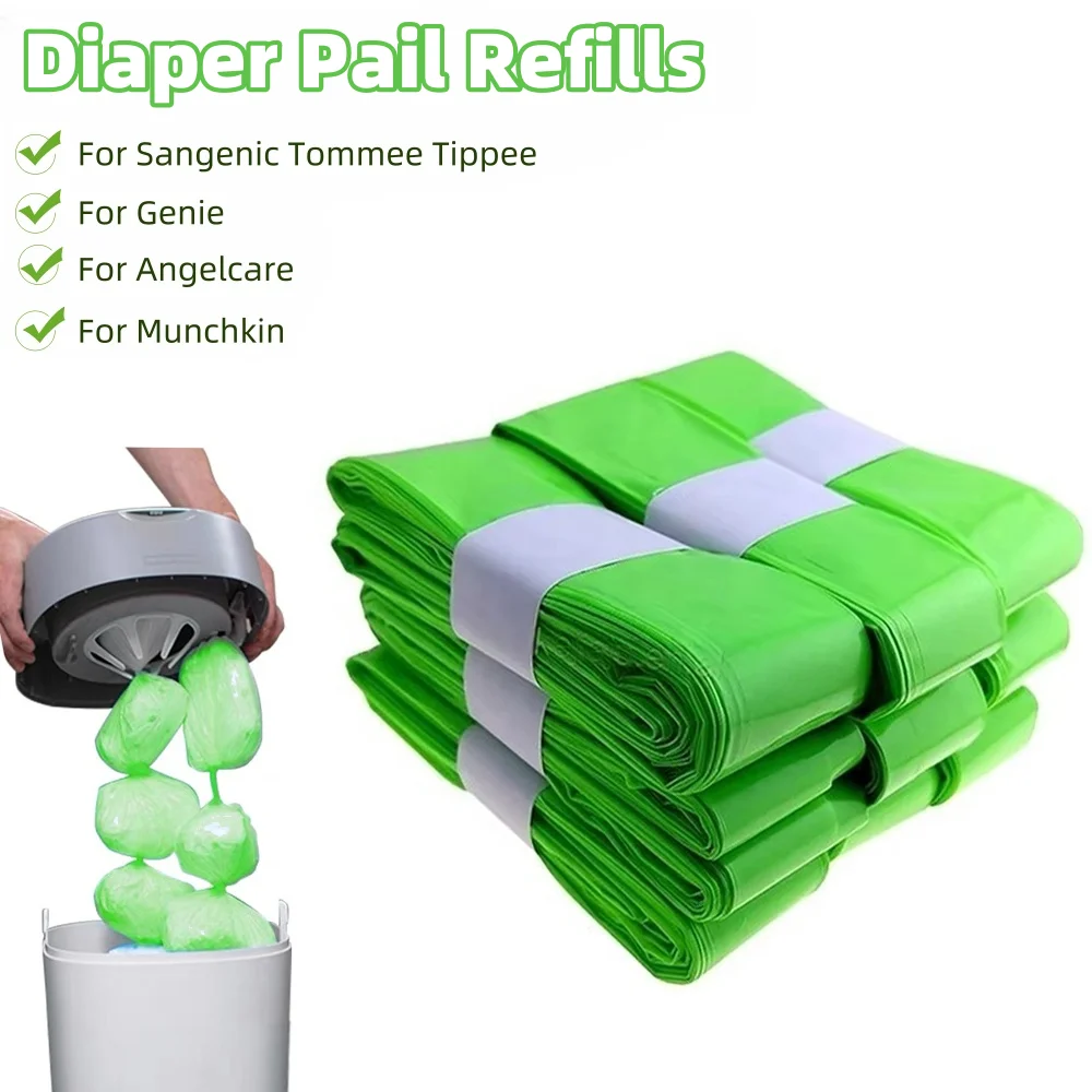 Scented Nappy Refill Bags for Tommee Tippee, Diaper Disposal Bags for Genie, Diaper Pail Refills for Angelcare for Munchkin
