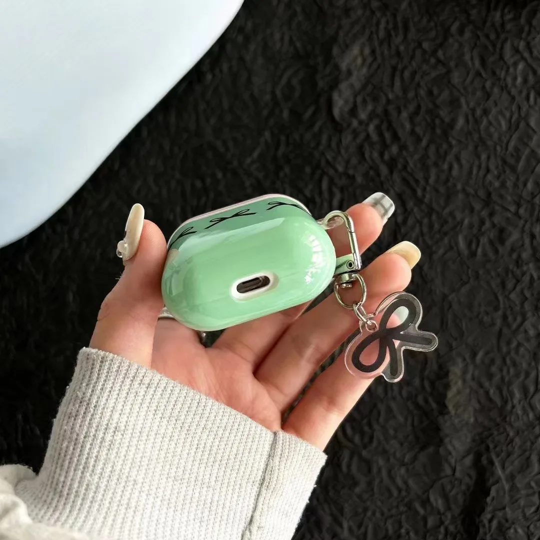 3D Bow Knot Chain Earphone Case For Airpods