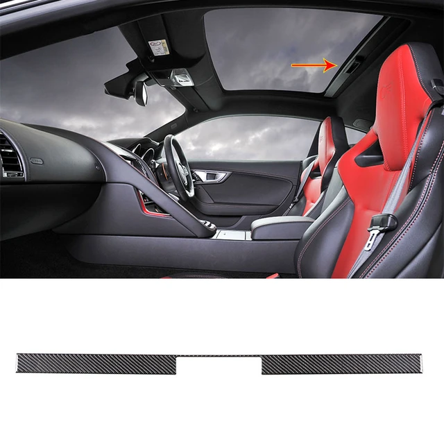 Red Carbon Fiber Dash Dashboard Cover Trim Sticker Fit For Jaguar F-TYPE  2013-22