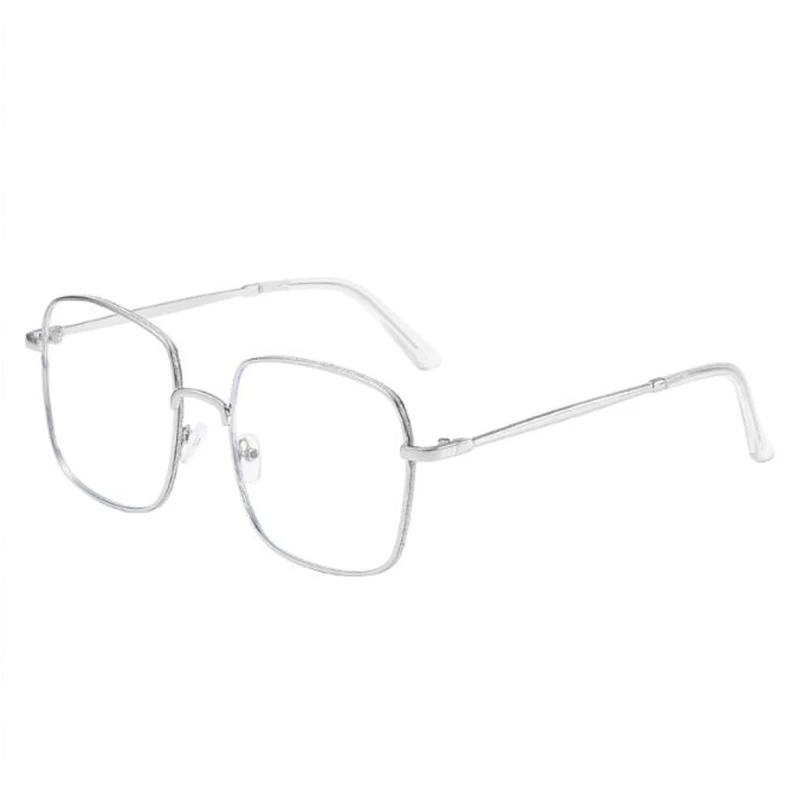 Big Size Square Myopia Glasses for Women Men Eyeglasses Metal Frame Prescription Eyewear 0~-6.0 Diopter 5