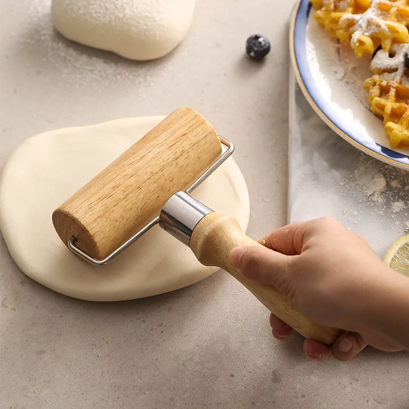 Hot Sale Wooden Pizza Dough Roller Dough Pastry Rolling Pin for Pizza Cookie Pastry Bread Pizza Docking Kitchen Baking Tools