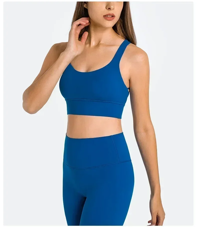 Lemon Women Stretchy Sport Tops Bra Quick-drying Breathable Shock-proof Beautiful Back Sports Bra Yoga Gym Exercise Running Vest